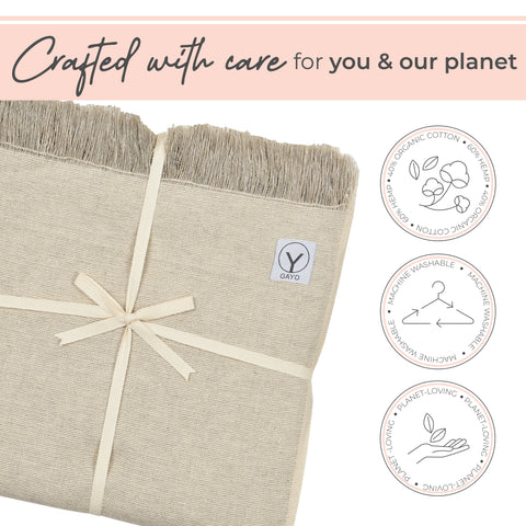 Hemp & Organic Cotton Yoga Blanket 3  | Gayo Shop