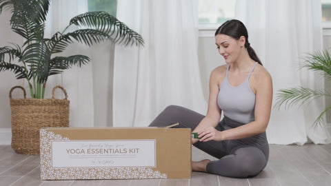 Sustainable Large Cork Yoga Blocks & Strap Set Video | Gayo Shop