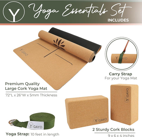 cork yoga mat, large cork yoga mat, eco friendly yoga mat, all in one yoga kit, beginners yoga set, yoga gift for women,Yoga Gift, sustainable yoga mat, Yoga Accessories, Eco-Friendly Yoga Gear, Yoga Essentials, yoga kit, Yoga Gift for wife,  Yoga Gift for Mom, Yoga Gift for friend, Yoga Gift for sister, Yoga Gift for myself, Yoga Gift for men